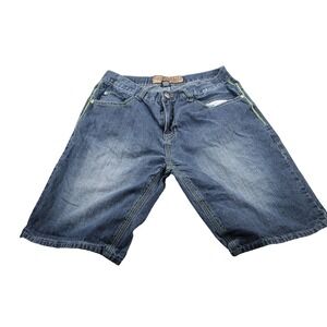 Y2K Southpole Premium Baggy Denim Shorts Men's 38 Blue Skater Bermuda